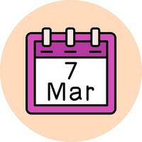 March 7 Vector Icon