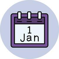 January 1 Vector Icon