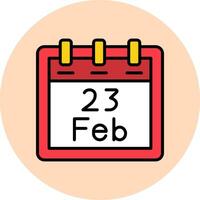 February 23 Vector Icon