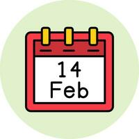 February 14 Vector Icon