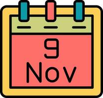 November 9 Vector Icon