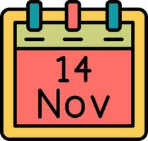 November 14 Vector Icon