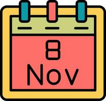 November 8 Vector Icon