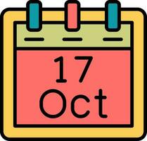 October 17 Vector Icon