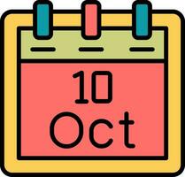 October 10 Vector Icon