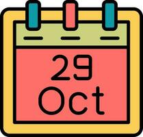 October 29 Vector Icon