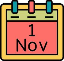 November 1 Vector Icon