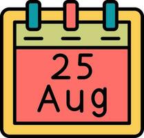 August 25 Vector Icon