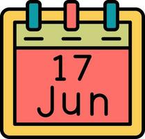 June 17 Vector Icon