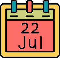 July 22 Vector Icon