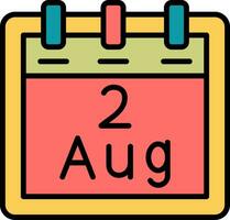 August 2 Vector Icon