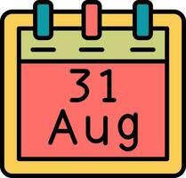 August 31 Vector Icon