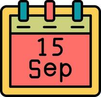 September 15 Vector Icon