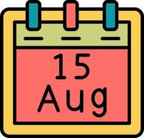 August 15 Vector Icon