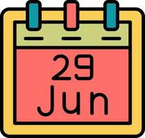 June 29 Vector Icon