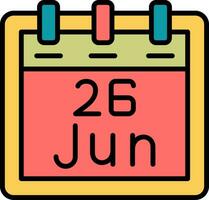 June 26 Vector Icon