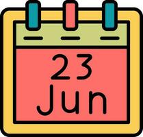 June 23 Vector Icon