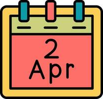 April 2 Vector Icon