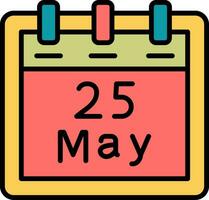 May 25 Vector Icon