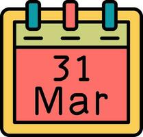 March 31 Vector Icon