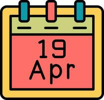 April 19 Vector Icon