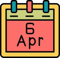 April 6 Vector Icon