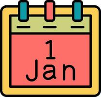 January 1 Vector Icon