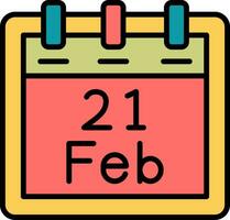 February 21 Vector Icon