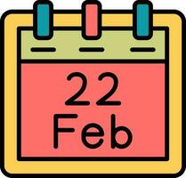 February 22 Vector Icon