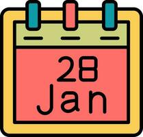 January 28 Vector Icon