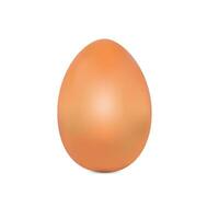 Whole chicken egg isolated on white background. 3d realistic Vector illustration EPS 10.