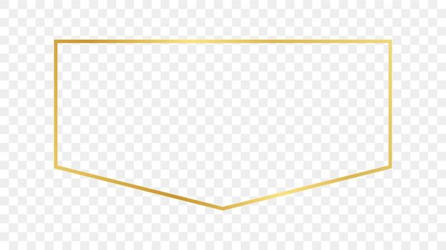 oro brillante marco aislado en antecedentes. brillante marco con brillante efectos vector ilustración.