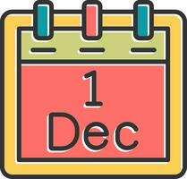 December 1 Vector Icon