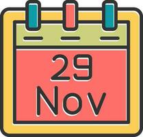 November 29 Vector Icon