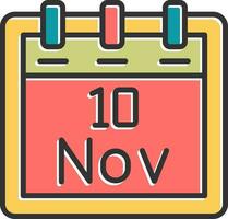 November 10 Vector Icon