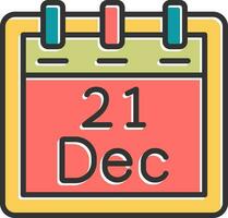 December 21 Vector Icon