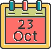 October 23 Vector Icon