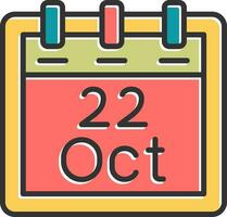 October 22 Vector Icon