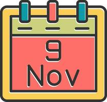 November 9 Vector Icon