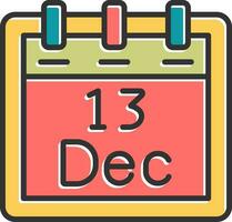 December 13 Vector Icon