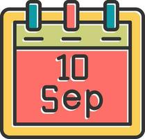 September 10 Vector Icon