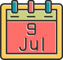 July 9 Vector Icon