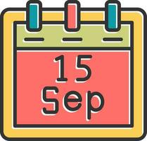 September 15 Vector Icon