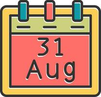 August 31 Vector Icon