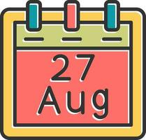 August 27 Vector Icon