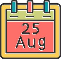 August 25 Vector Icon