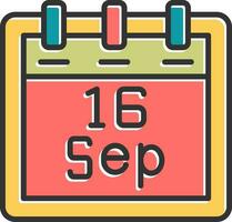 September 16 Vector Icon