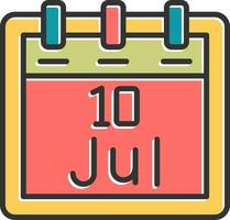 July 10 Vector Icon