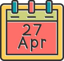 April 27 Vector Icon