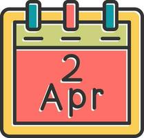 April 2 Vector Icon